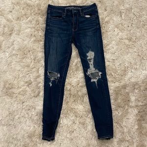 American Eagle skinny ripped jeans